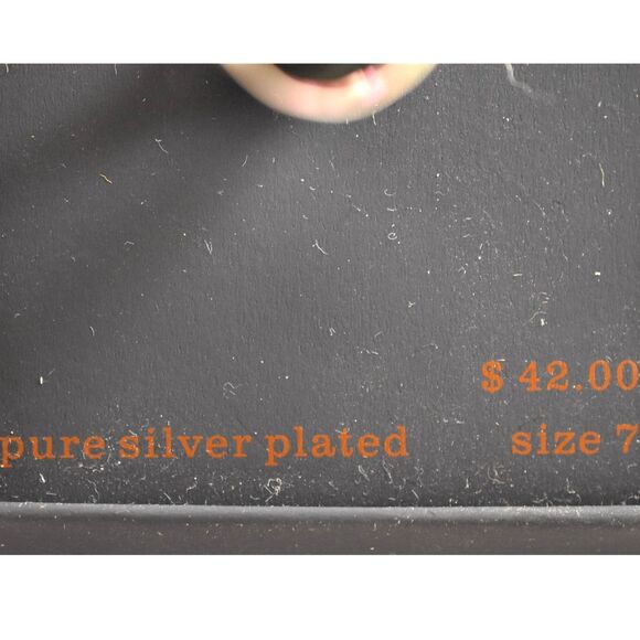 NIB Stunning Mirrored Silver Plated Size 7 Casual Unisex Signet Ring - Picture 6 of 7